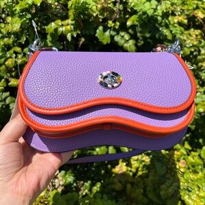 ‼️LAST One Coach Cloud Wavy Double Pouch Bag In Coachtopia Leather NWT